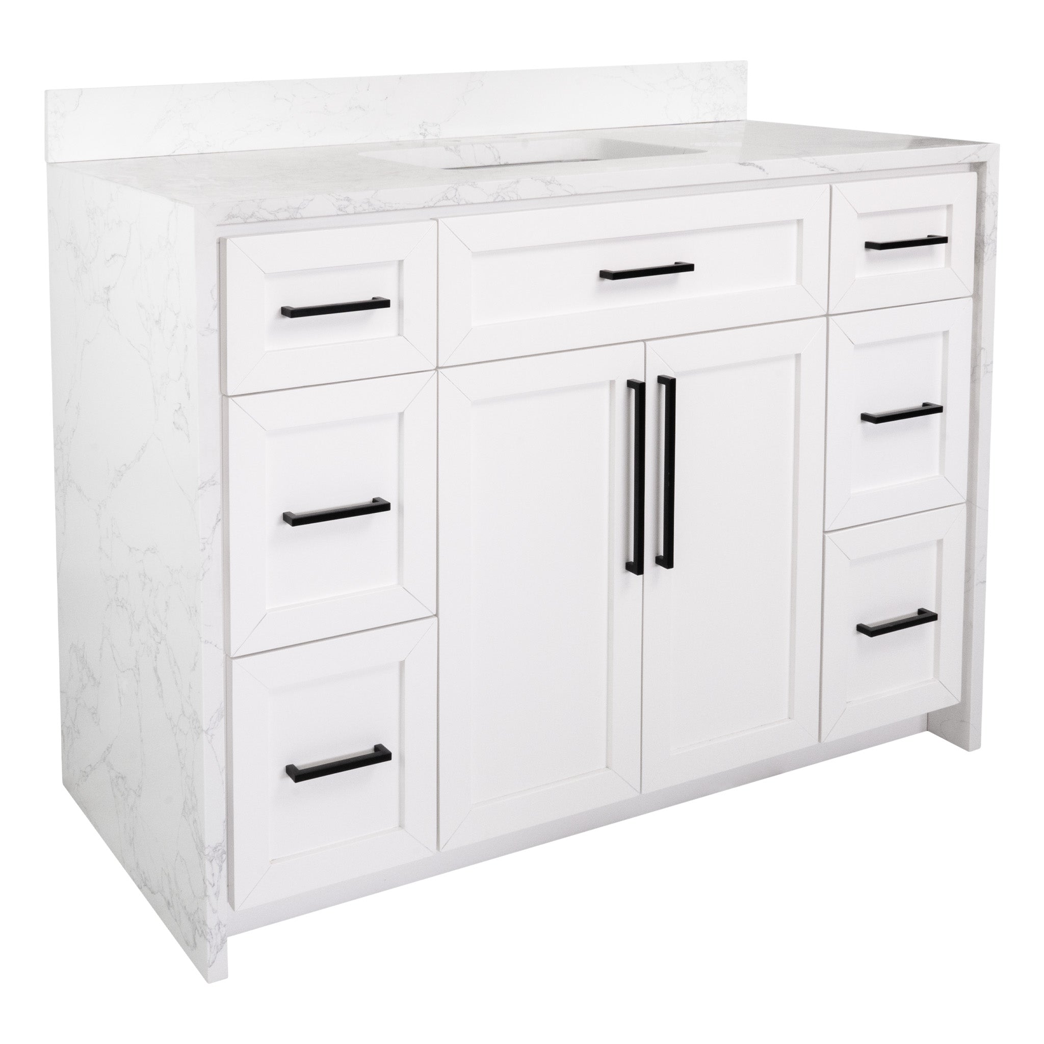 Palisade 48-inch Bathroom Vanity with Engineered Marble Top ...