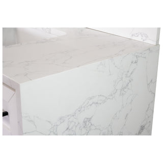 Palisade 60-inch Single Bathroom Vanity with Engineered Marble Top