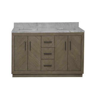 Peyton 60-inch Double Vanity with Carrara Marble Top
