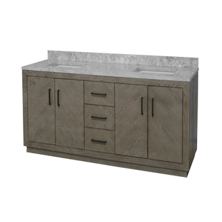 Peyton 72-inch Double Vanity with Carrara Marble Top