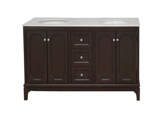 Starboard 60-inch Double Vanity with Carrara Marble Top