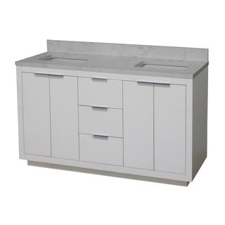 Stockholm 60-inch Double Vanity with Engineered Marble Top