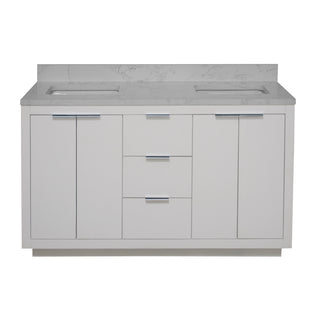 Stockholm 60-inch Double Vanity with Engineered Marble Top