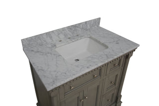 Sydney 36-inch Vanity with Carrara Marble Top