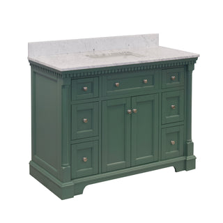 sydney 48 sage green bathroom vanity carrara marble