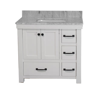 Tuscany 36-inch Vanity with Carrara Marble Top
