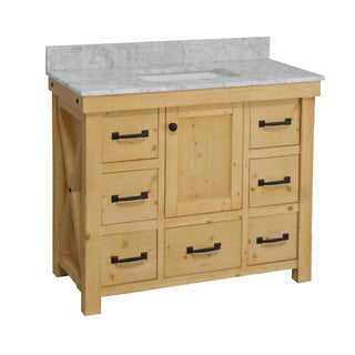 Tuscany 42-inch Vanity with Carrara Marble Top