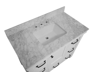 Tuscany 42-inch Vanity with Carrara Marble Top